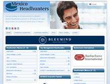 Tablet Screenshot of mexicoheadhunters.com